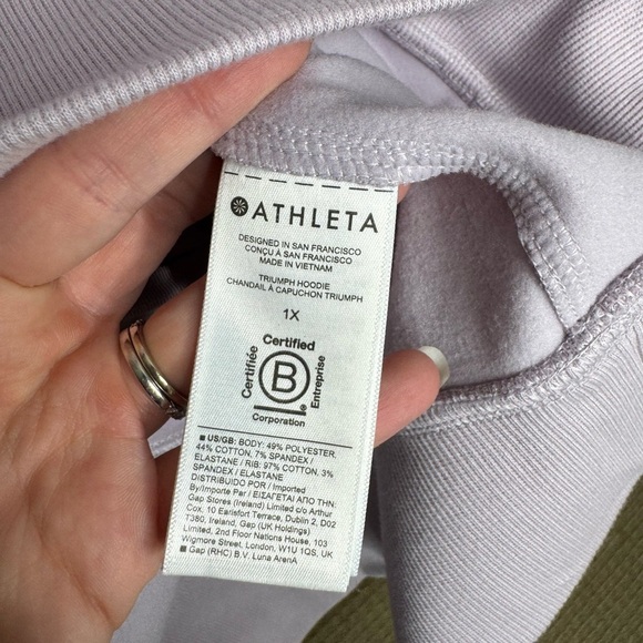 Athleta Lilac triumph Zip-Up Hoodie 1X - Picture 5 of 7